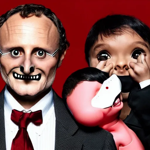 Prompt: Hannibal lector hosts a new children’s tv show!