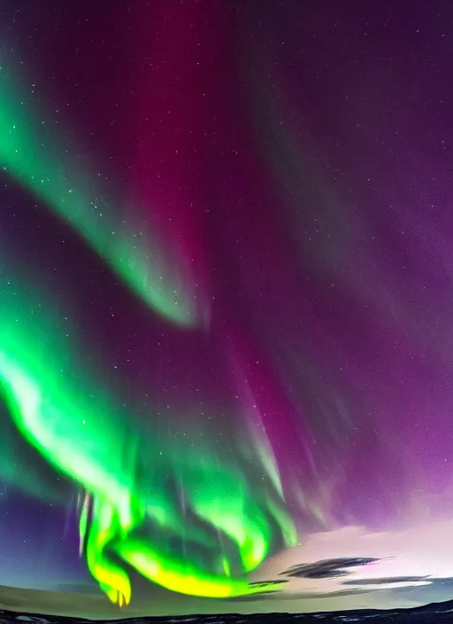 Image similar to northern lights in the night sky over iceland