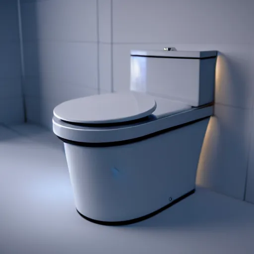 Image similar to : futuristic abstract toilet, cinematic lighting, hyper - realistic, detailed, marcel duchamp, render by c 4 d octane, unreal engine, 8 k 3 d render