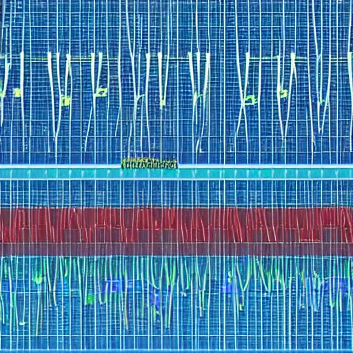 Image similar to ecg of atril fibrillation, highly detailed, full hd