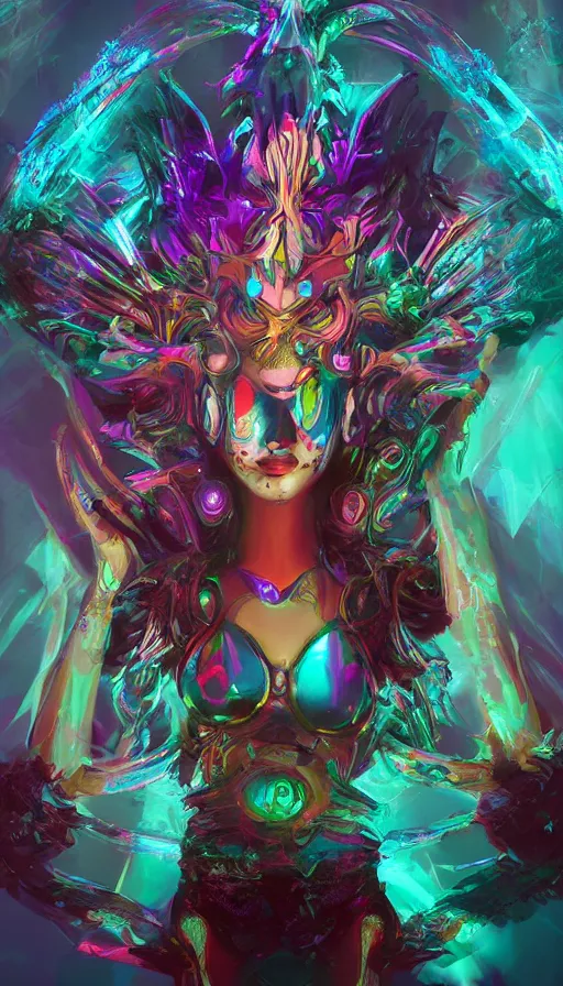 Image similar to psytrance artwork, by artstation