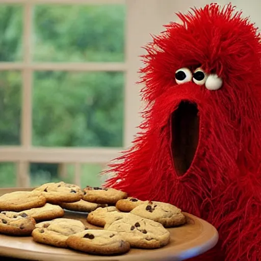 Image similar to snuffleupagus eating cookies