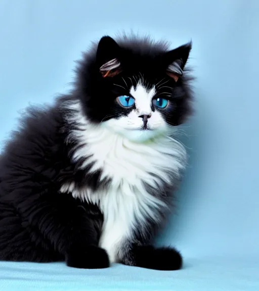 Image similar to black fluffy chantilly - tiffany cat and diluted calico