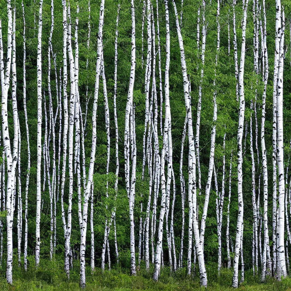 Image similar to old birch forest with old bunker entrance, small hills in the distance, very detailed, 4 k, professional photography