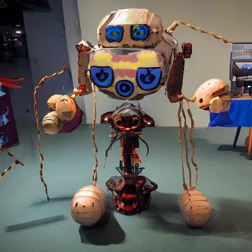 Image similar to giant robot anglerfish with a human puppet as a lure
