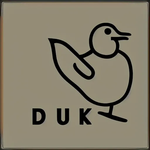 Image similar to a duck, modern, pictorial mark, iconic logo symbol