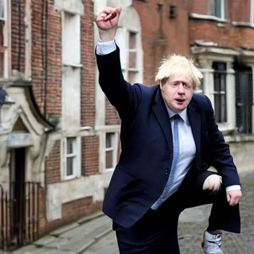 Prompt: boris johnson as rocky balboa