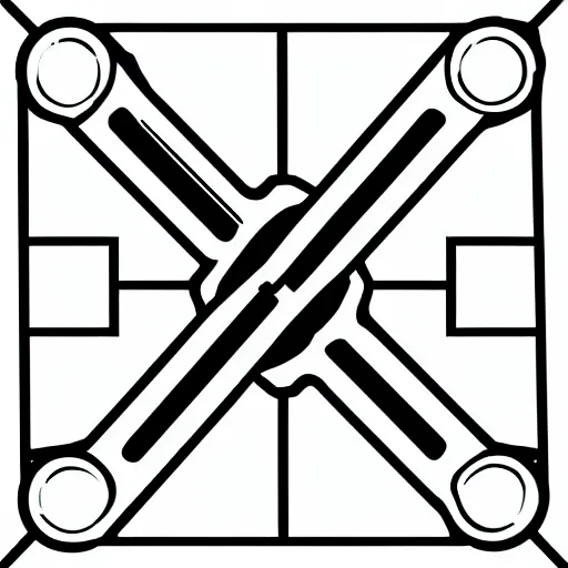 Image similar to Icon of a spanner line art, vector illustration, golden ratio