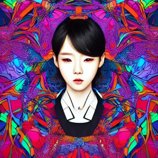 Prompt: the portrait of an absurdly beautiful, graceful, elegant, and sophisticated young kpop idol made of bulbs of garlic, an ultrafine detailed illustration by james jean, intricate linework, bright colors, final fantasy, behance contest winner, vanitas, angular, altermodern, unreal engine 5 highly rendered, global illumination, radiant light, detailed and intricate environment