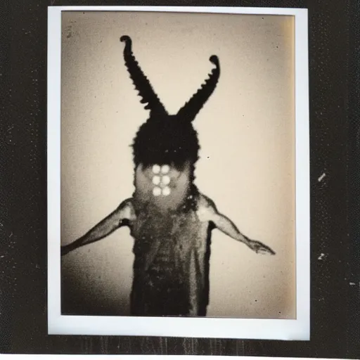 Prompt: polaroid picture of the monster in the corner of my bedroom!
