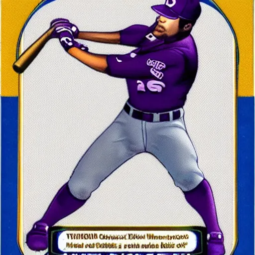 Image similar to Thanos rookie baseball card for the Milwaukee Brewers, photorealistic