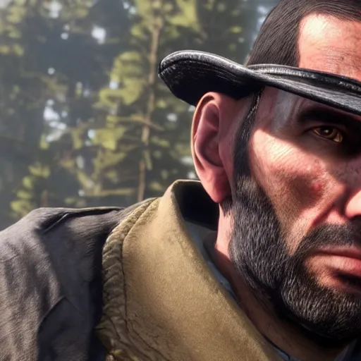 Image similar to Niko Bellic in Red Dead Redemption 2