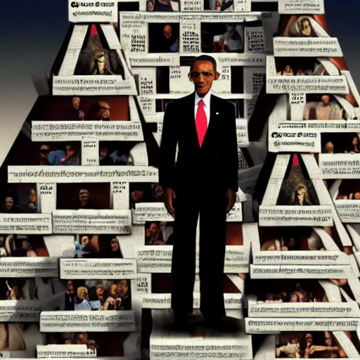 Prompt: obama pyramid