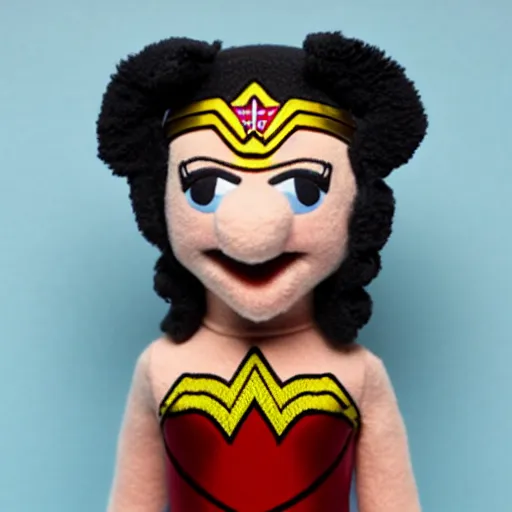 Image similar to wonder woman as a muppet