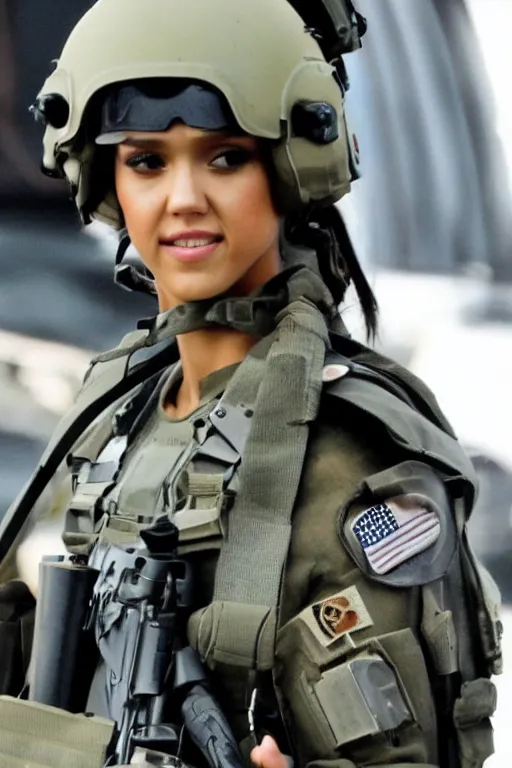 Image similar to Jessica Alba girl As a special operations member