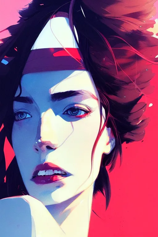 Image similar to a ultradetailed beautiful portrait panting of a stylish woman sitting on a car, by conrad roset, greg rutkowski and makoto shinkai, trending on artstation