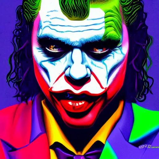 Prompt: an extremely psychedelic portrait of kany west as the joker, surreal, lsd, face, detailed, intricate, elegant, lithe, highly detailed, digital painting, artstation, concept art, smooth, sharp focus, illustration,