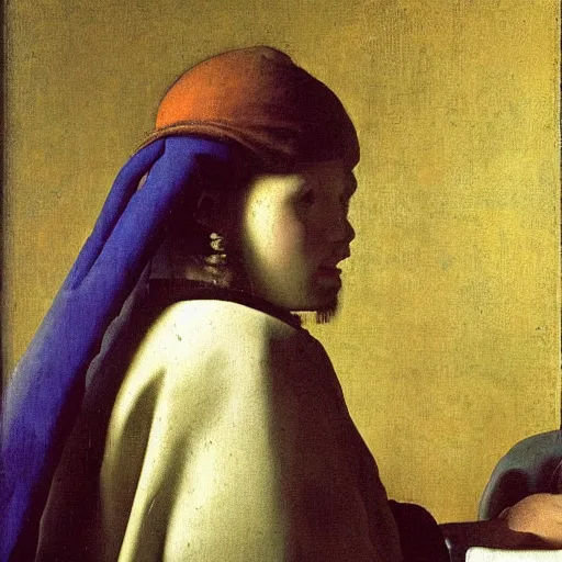 Image similar to cannavacciuolo painted by vermeer