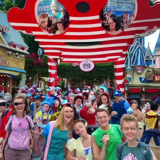 Image similar to where's wally at disneyland