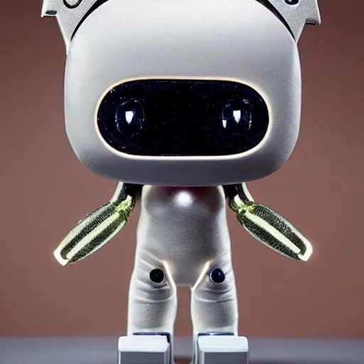 Image similar to a highly detailed vinyl figure with lighting bolts coming out of its eyes, square nose, electric eyes, sparking eyes, realistic lighting, realistic reflections