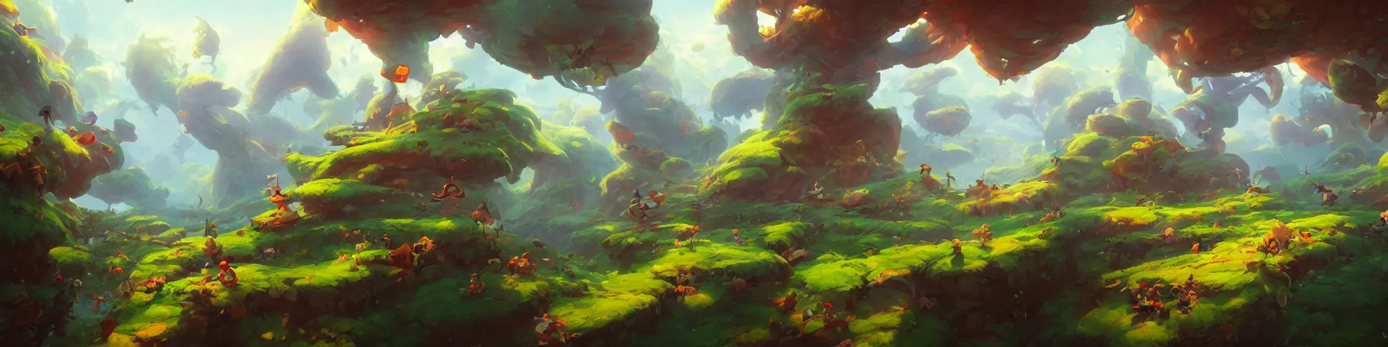 Image similar to 3 6 0 panoramic dynamics matte painting acrylic blur oil wonderland yoshi kurbi dofus, hight contrast,, behance hd by jesper ejsing, by rhads, makoto shinkai and lois van baarle, ilya kuvshinov, rossdraws global illumination