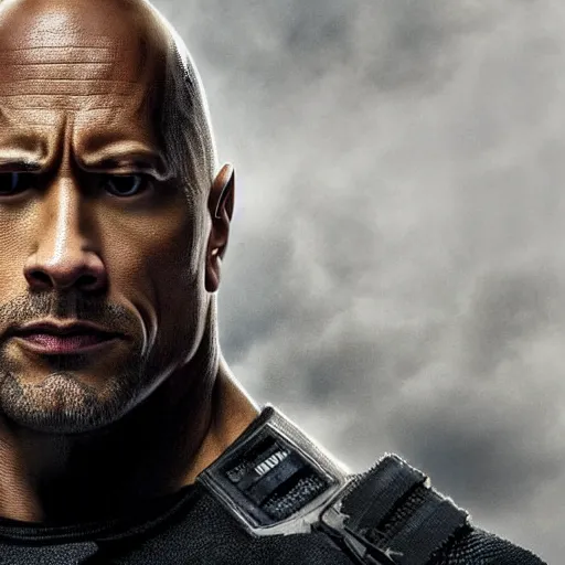 Image similar to Dwayne Johnson in the punisher digital art 4k detailed super realistic