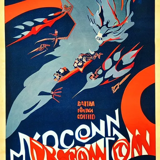 Image similar to poster for movie about Dragon Invasion of Moscow,