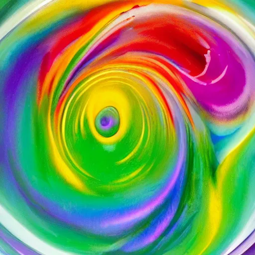 Image similar to swirling and chaotix mix of different latex paint colors, vivid color, hyperrealistic, abstract