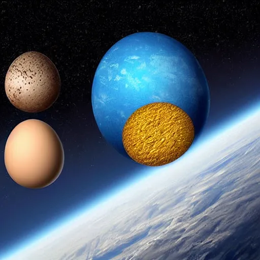 Image similar to egg earth in outer space