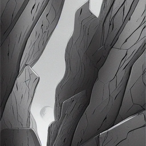 Image similar to view of the sky from a slot canyon, digital art, award winning illustration, smooth, sharp lines, concept art, trending on artstation