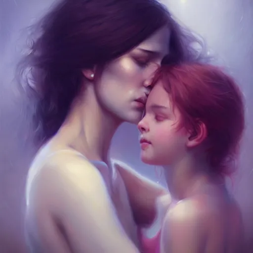 Image similar to love is patient love is kind, photorealistic oil painting by charlie bowater and mark blooms, wlop ; trending on artstation