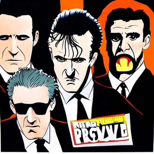 Image similar to Reservoir dogs 90s sitcom promo poster