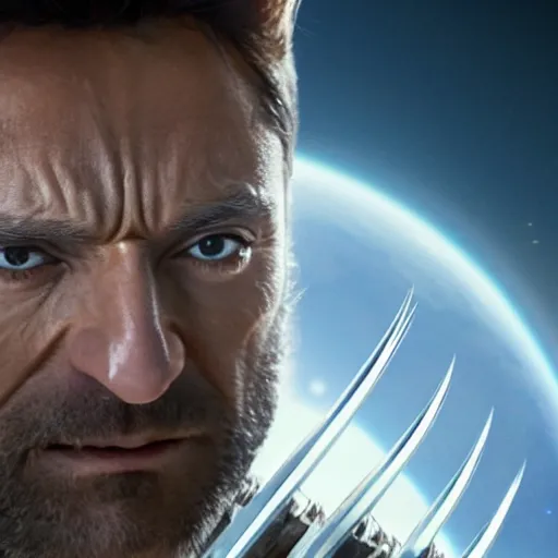 Prompt: Wolverine in space 4k detail