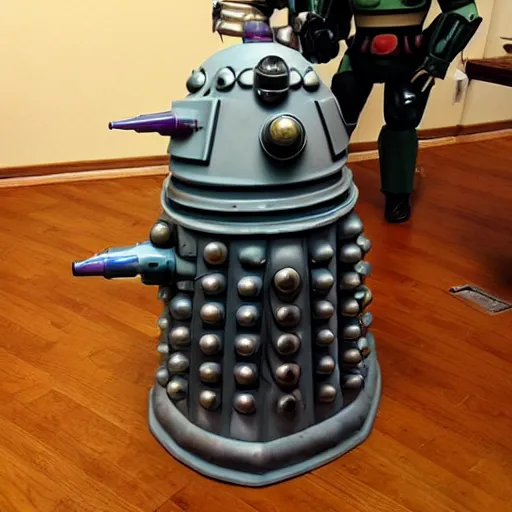 Image similar to dalek painted like a zaku ii