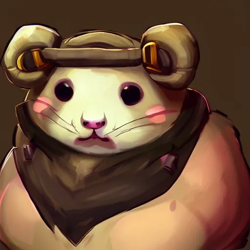 Prompt: pudge hamster. dota 2