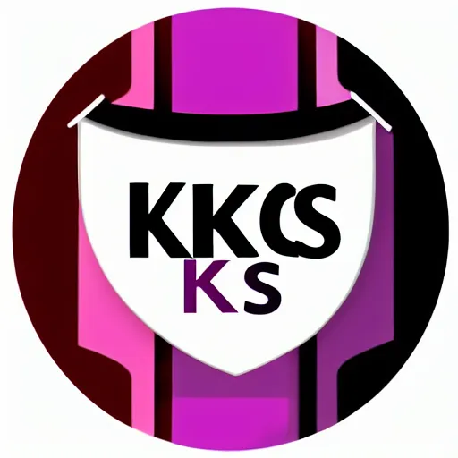 Image similar to kcs logo, minimalistic icon in black, red, and purple