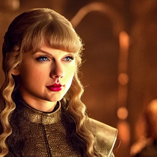 Image similar to still of taylor swift in game of thrones