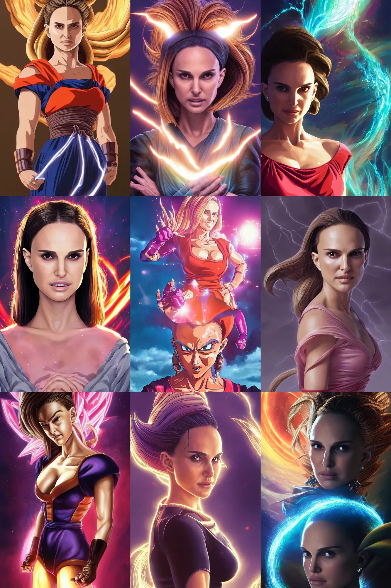 Prompt: professional portrait drawing, beautiful natalie portman in dragon ball z, intricate, epic lighting, cinematic composition, hyper realistic, 8k resolution, unreal engine 5, by Artgerm, tooth wu, dan mumford, beeple, wlop, rossdraws, James Jean, Andrei Riabovitchev, Marc Simonetti, yoshitaka Amano, Artstation