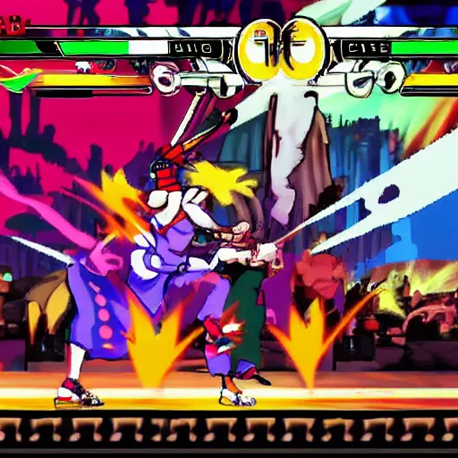 Image similar to folklore 2d fighting game