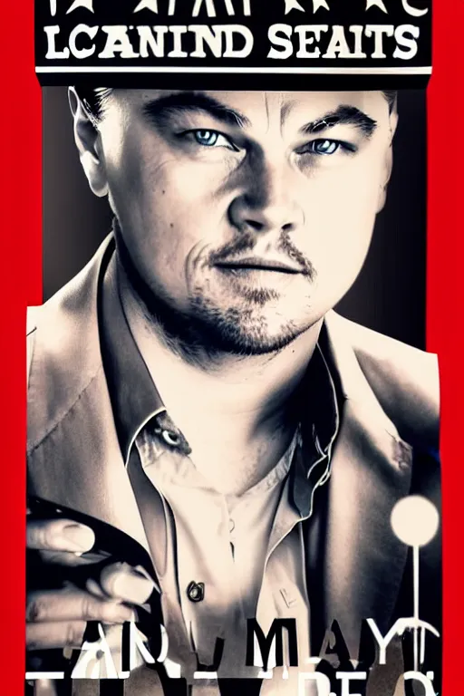 Image similar to a romantic comedy poster staring Leonardo DiCaprio