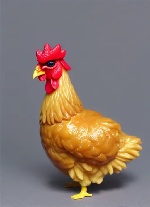 Image similar to 80mm resin detailed miniature of fluffy chicken, Product Introduction Photos, 4K, Full body, simple background