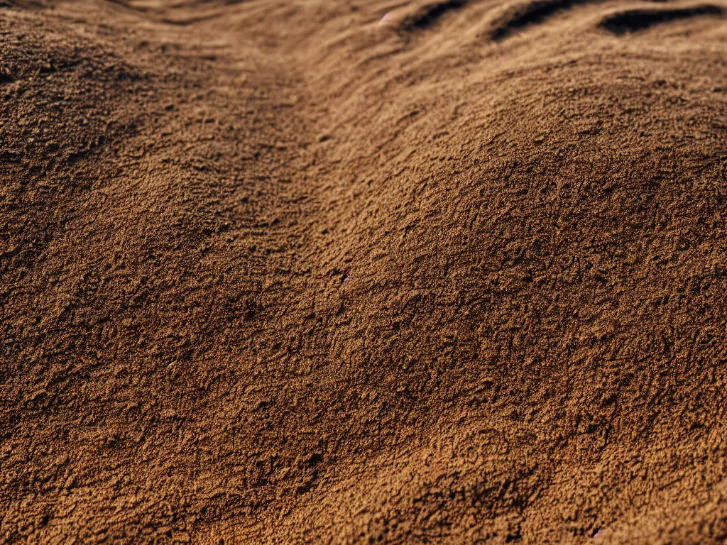 Image similar to a close up of a rounded dirt hill, highly textured