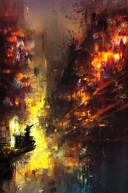 Prompt: every man is a spark in the darkness. by the time he is noticed he is gone forever. a retinal after - image that fades and is obscured by newer, brighter lights., by ryohei hase, by john berkey, by jakub rozalski, by john martin