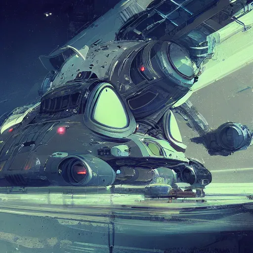 Image similar to futuristic space ship, by Ismail Inceoglu, detailed, mechanical, brushstrokes, future, digital art, sci-fi