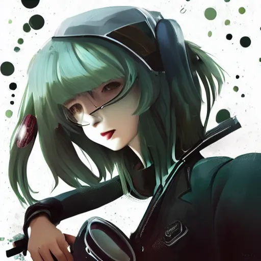 Image similar to Frequency indie album cover, luxury advertisement, white and olive colors. highly detailed post-cyberpunk sci-fi close-up schoolgirl in asian city in style of cytus and deemo, mysterious vibes, by Ilya Kuvshinov, by Greg Tocchini, nier:automata, set in half-life 2, beautiful with eerie vibes, very inspirational, very stylish, with gradients, surrealistic, postapocalyptic vibes, depth of filed, mist, rich cinematic atmosphere, perfect digital art, mystical journey in strange world, beautiful dramatic dark moody tones and studio lighting, shadows, bastion game, arthouse