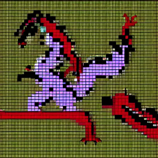 Image similar to a 1 6 - bit sprite of a chinese dragon