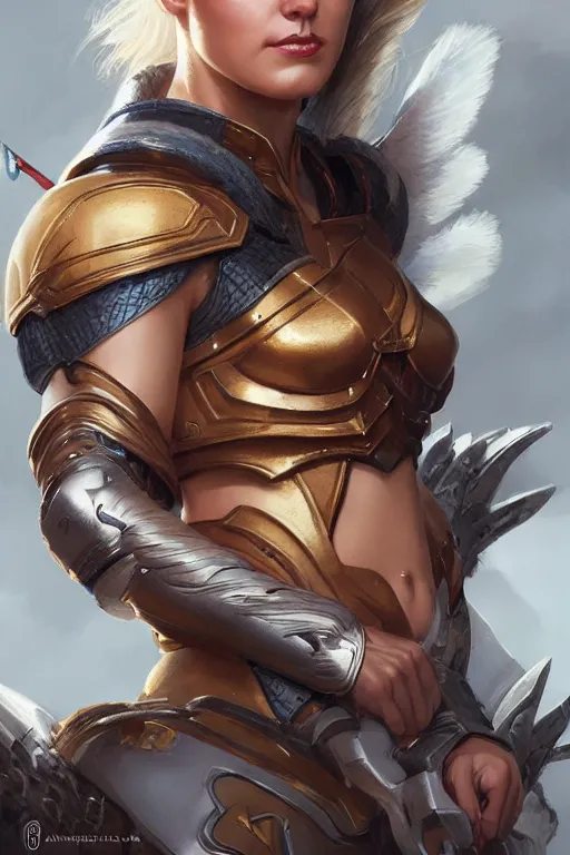 Image similar to amazon valkyrie athena, d & d, fantasy, portrait, highly detailed, headshot, digital painting, trending on artstation, concept art, sharp focus, illustration, art by artgerm and greg rutkowski and magali villeneuve