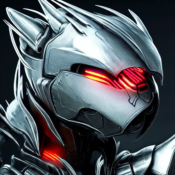 Image similar to close up headshot of a cute beautiful stunning anthropomorphic hot female robot dragon, with sleek silver metal armor, glowing OLED visor, facing the camera, high quality maw open and about to eat your pov, food pov, the open maw being highly detailed and soft, highly detailed digital art, furry art, anthro art, sci fi, warframe art, destiny art, high quality, 3D realistic, dragon mawshot, maw art, pov furry art, furry mawshot, macro art, dragon art, Furaffinity, Deviantart, Eka's Portal, G6