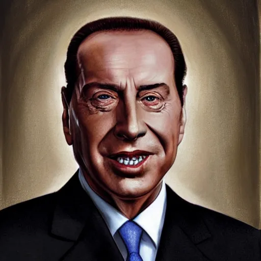 Image similar to a realistic portrait of silvio berlusconi