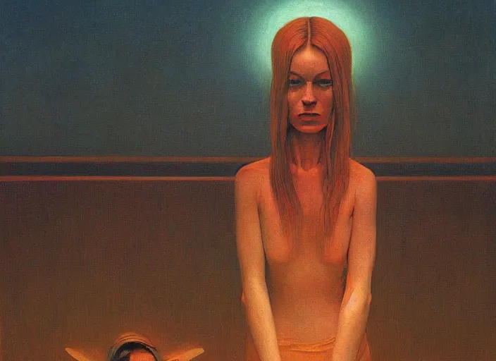 Prompt: portrait painting about power, science fiction, Edward Hopper and James Gilleard, Zdzislaw Beksinski highly detailed